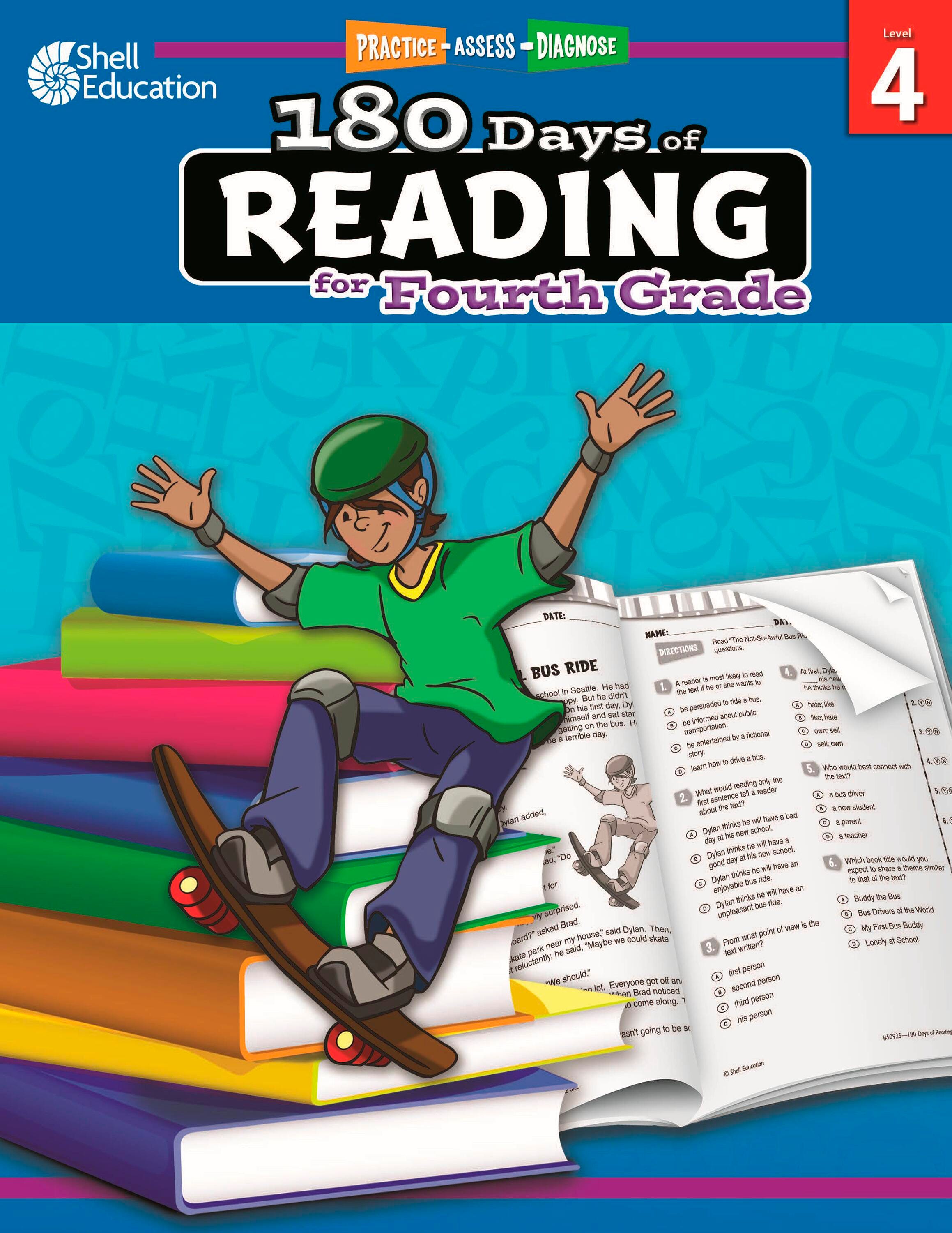 Shell Education 180 Days of Reading-Grade 4